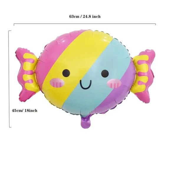 5 Pc. Spring Summer Party Dessert Treats Foil Balloon Birthday Decorations Set - Picture 6 of 6